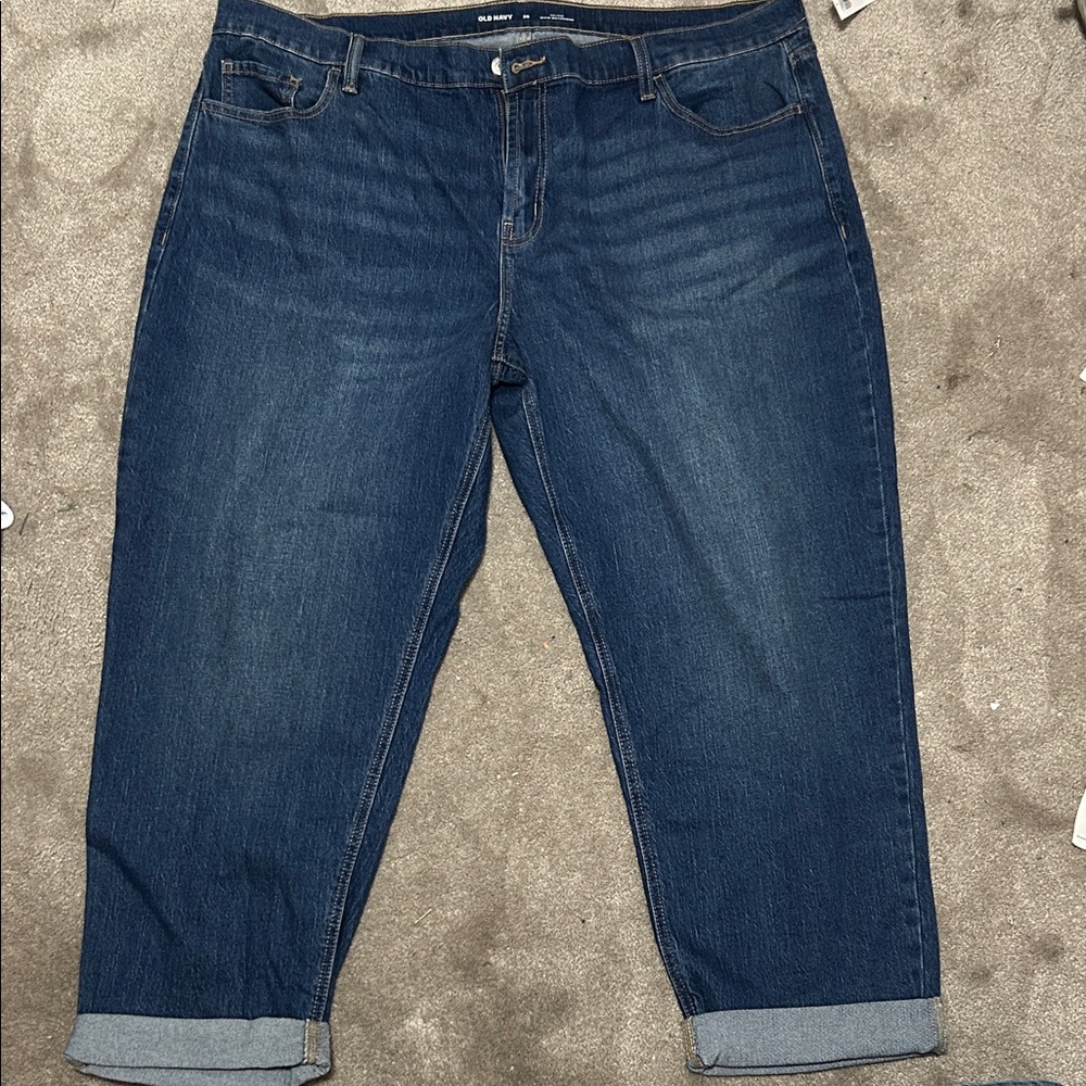 Old Navy Dark Blue Ankle Jeans